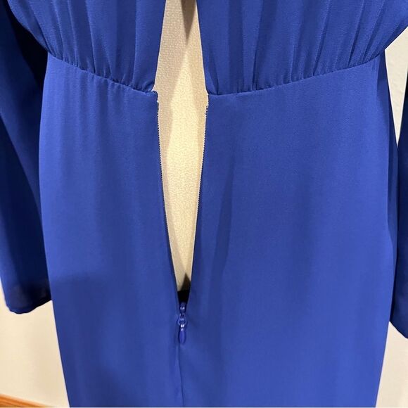 BCBGMaxAzria Blue royal V-Neck Long Sleeve Sheath Dress size 8 - Picture 8 of 13